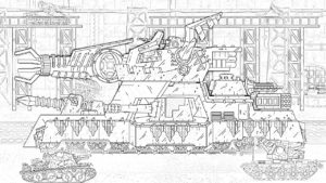 Раскраски танков Gerand с глазами