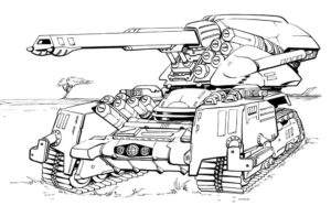 Раскраски танков Gerand с глазами